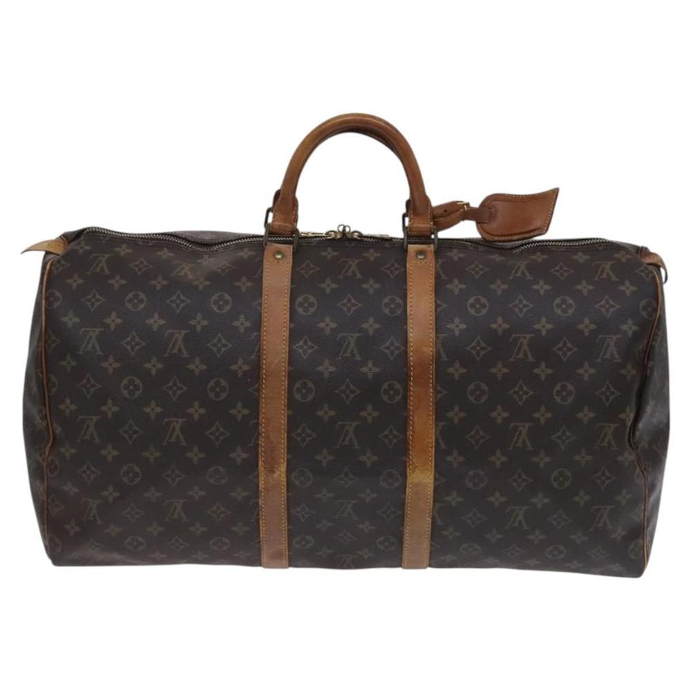 LOUIS VUITTON Monogram Keepall 55 Boston Bag M41424 LV Auth EC703 - Picture 2 of 16